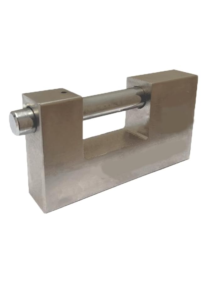 PROMASS PROMASS Heavy Duty 100mm Padlock with 3 Keys, Hardened Solid Steel Hardware Monoblock Lock, Container Padlock for Garages, Containers, Sheds, Shutters, Lockers, Gates and Warehouses.- Silver  - Image 2