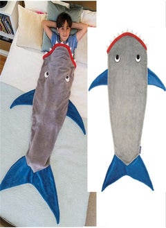 Shark Blanket Mermaid Kids Sleeping Bag Blanket Double Layer Flannel