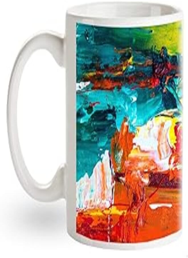 Generic - EVAN Ceramic Coffee Mug Abstract Print Design Gift for Friend, Brother, Sister, Friends,Kids and Partner - Image 1