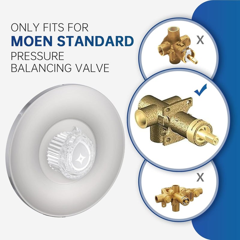 gcbcrit Replacement for Moen T470 Chateau Shower Trim, Shower Valve Trim for Single-Handle Shower Valves, Compatible with Chateau Series (Brushed Nickel) - Image 2