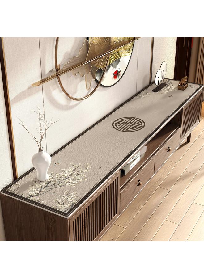Bluejw TV Cabinet Protective Mat New Chinese Shoe Cabinet Countertop Anti-Dirty Mat Light Luxury High-Level Entrance Sideboard Dispable Tablecloth - Image 1