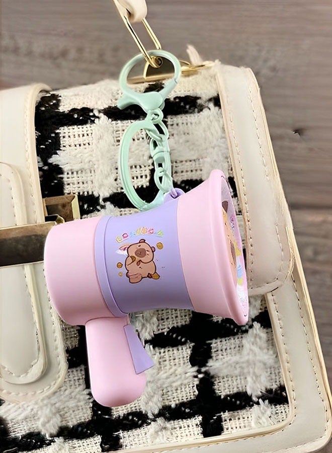 ميني مكبر صوت للرسوم المتحركة مع حامل مفتاح وشنطة مدرسية وملحق للحقيبة للأطفال اللعب - Image 2