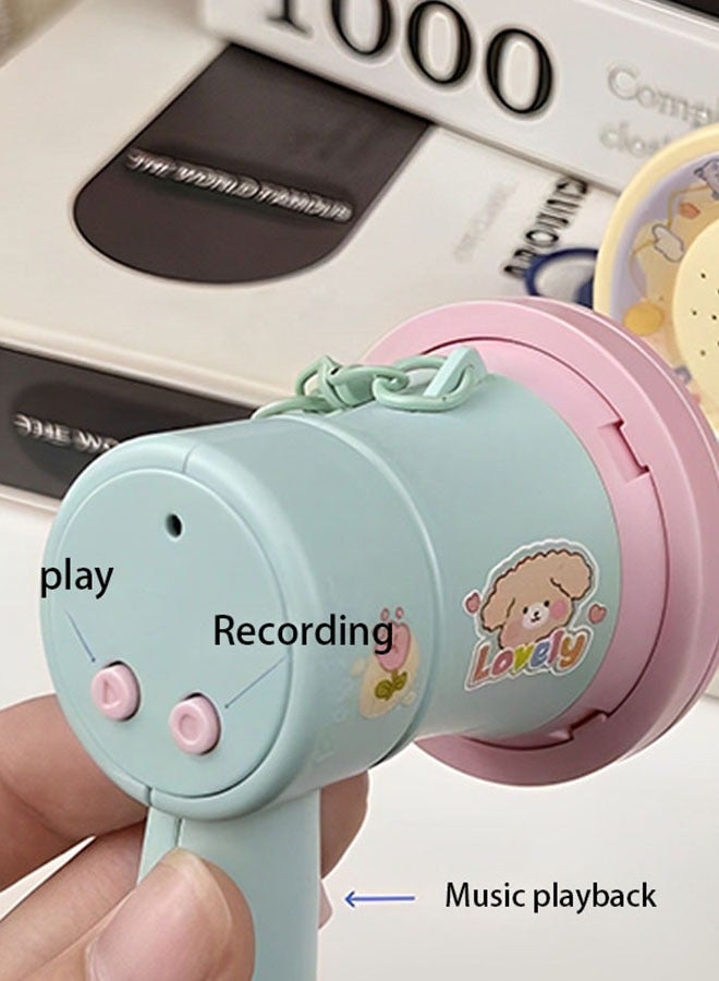 ميني مكبر صوت للرسوم المتحركة مع حامل مفتاح وشنطة مدرسية وملحق للحقيبة للأطفال اللعب - Image 3