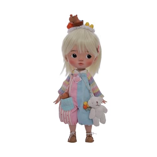Oueneifs Xavibjd 16 Bjd Doll Rainbow Cute Girl Double Eyelids with Headwear Resin Toy for 15 Year Old - Image 1