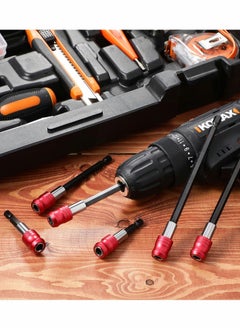 Y&D Drill Bit Extension Magnetic Screwdriver Holder Impact Driver Set Bar Socket Chuck Adapter 1/4 Inch Hex Shank Power for Screws Nuts 6 Pieces  - Image 5