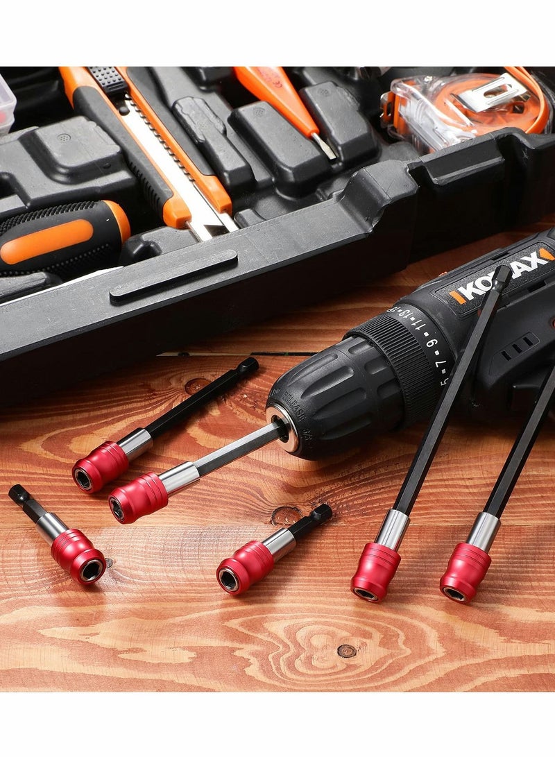 Y&D Drill Bit Extension Magnetic Screwdriver Holder Impact Driver Set Bar Socket Chuck Adapter 1/4 Inch Hex Shank Power for Screws Nuts 6 Pieces  - Image 5