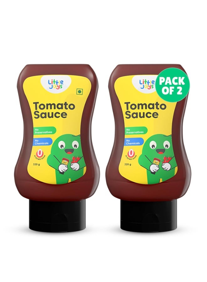 Little Joys Tomato Sauce Squeeze For Kids | No Refined Sugar, No Added Preservatives, No Chemicals ,320gm (Pack of 2) - Image 1