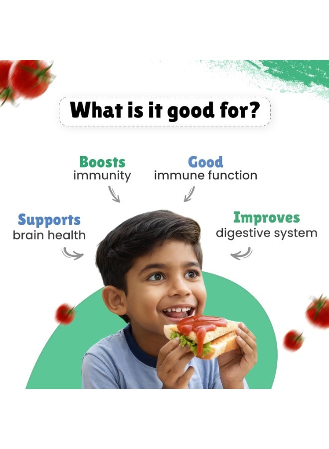 Little Joys Tomato Sauce Squeeze For Kids | No Refined Sugar, No Added Preservatives, No Chemicals ,320gm (Pack of 2) - Image 2