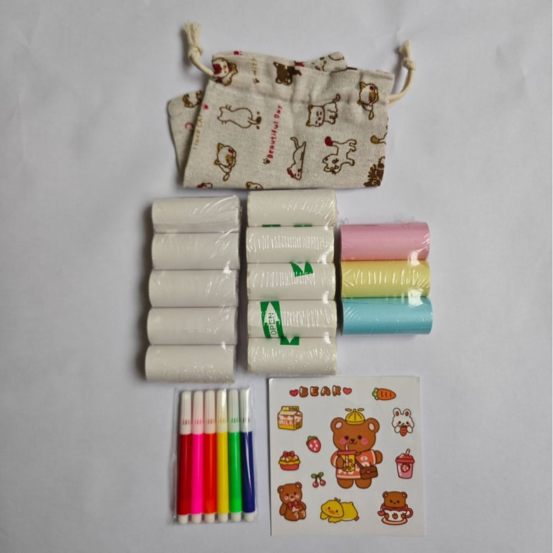 Mini Printer Thermal Paper 57*25Mm Sticker Color Paper Cash Register Receipt Paper Label Printing Paper - Image 1