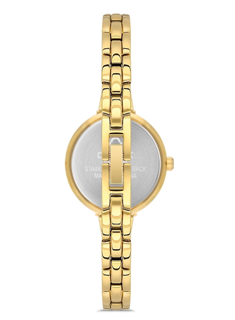 OMAX Omax Women's Luxury Wrist Watch, Watches for Women, Stainless Watches, Steel Gold Luxury Band, Black Analog Dial, Waterproof Watch, 1 Year Warranty - Image 3