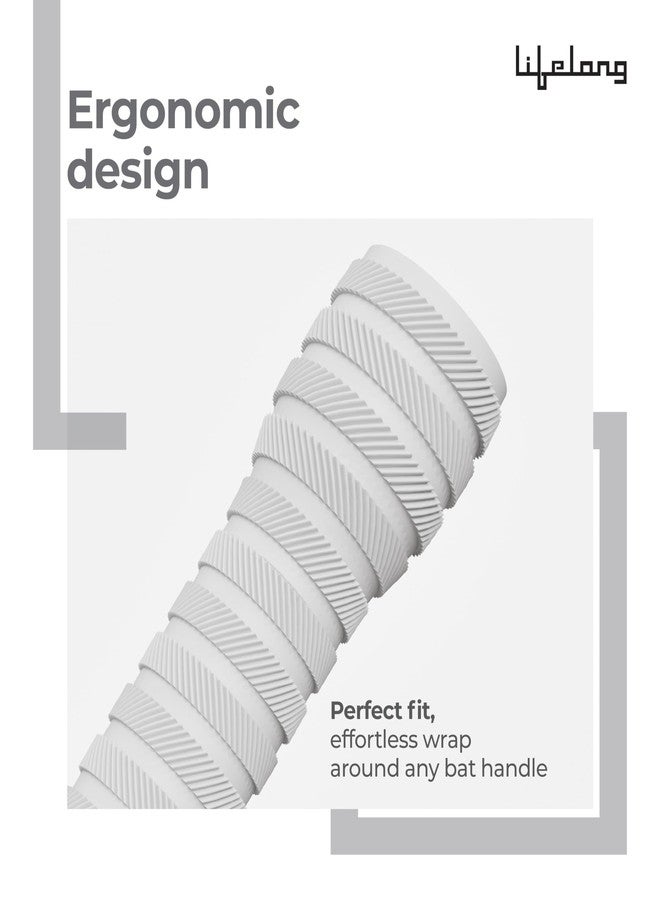 Lifelong Bat Grip | Ring Texture | Ergonomic Design | Easy Wrap | Soft Rubber Grip for Better Cricket Swing | Durable, High-Quality Bat Grip for All Cricket Players - Image 3
