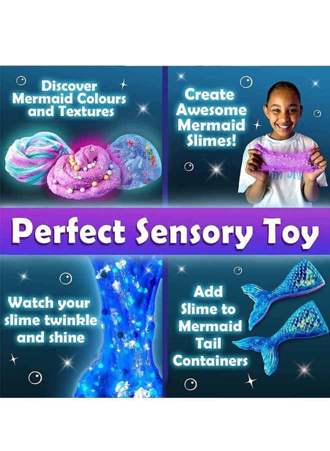 Beauenty DIY Slime Kit for Kids,DIY Mermaid Slime Making Toys Kids for 6-12,Fluffy Cloud Foam Squish Glitter Slime Making Kits,Fun Slime Making Kit Awesome Craft Toy Birthday Present Ideas - Image 2