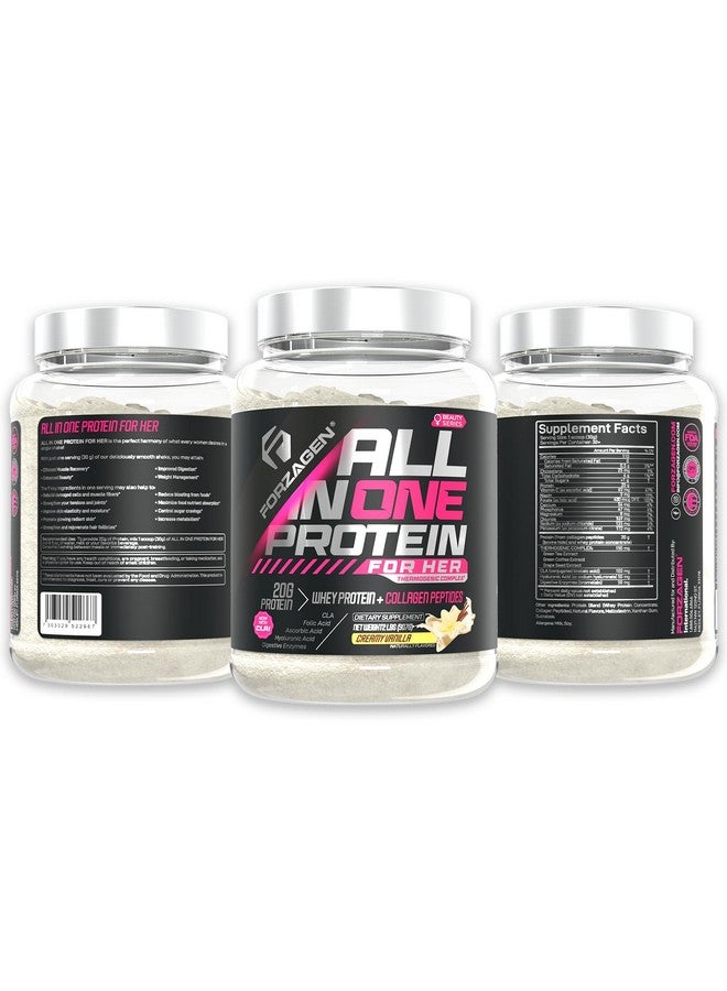 Forzagen All in One Protein for Her | Women’s Protein Powder with Multi Collagen Peptides | Hydrolyzed Collagen Supplement, Gut Health, Great for Pre & Post Workout | Vanilla, 30+ Servings - Image 2