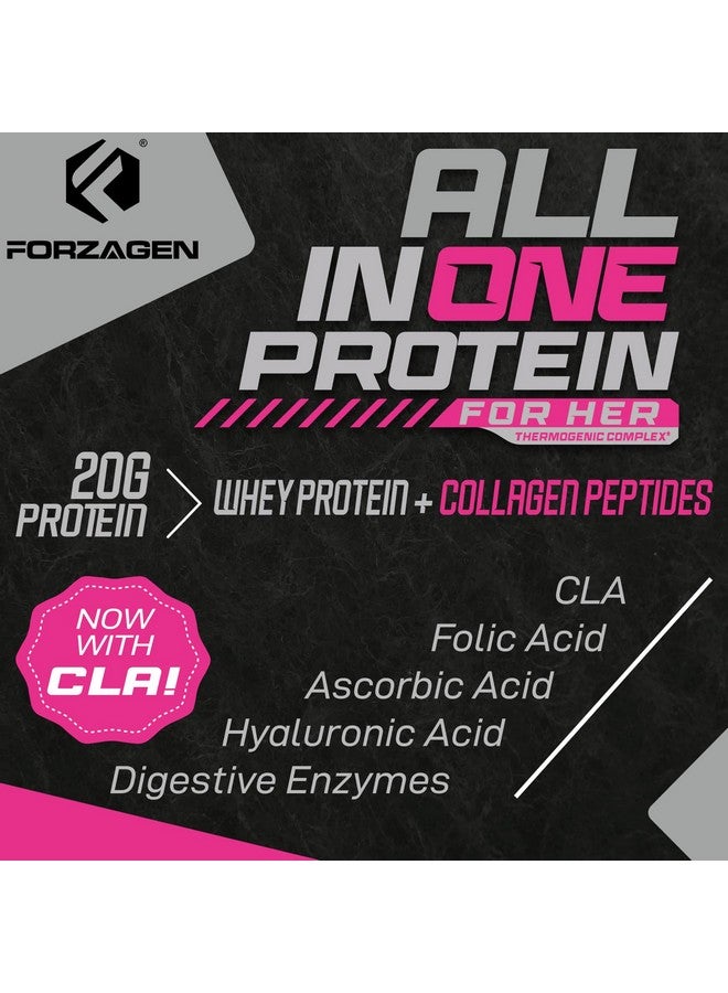 Forzagen All in One Protein for Her | Women’s Protein Powder with Multi Collagen Peptides | Hydrolyzed Collagen Supplement, Gut Health, Great for Pre & Post Workout | Vanilla, 30+ Servings - Image 4