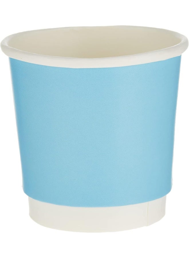 SNH Packing SNH Packing Disposable Double Wall Paper Coffee Cups 25-Pack, 4 oz Capacity, Blue  - Image 4