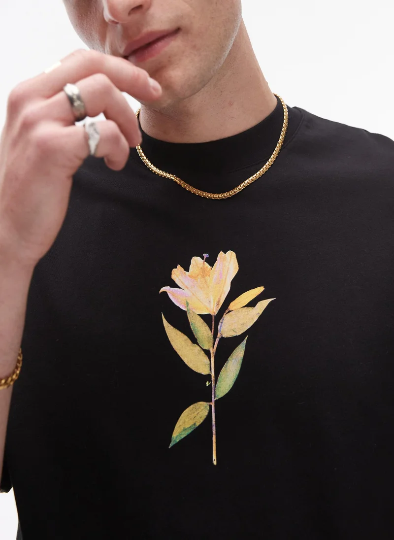TOPMAN Graphic Crew Neck T-Shirt