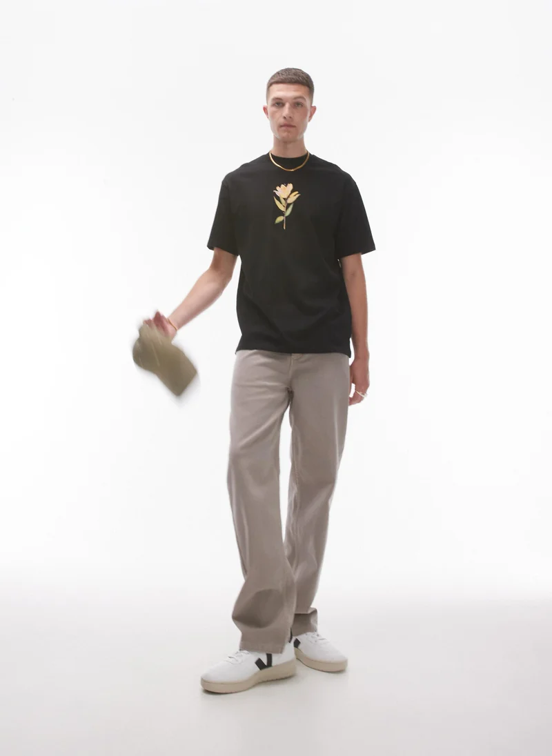 TOPMAN Graphic Crew Neck T-Shirt
