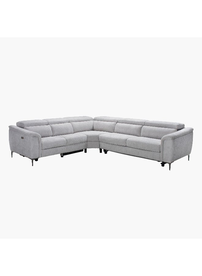 Home Box Saturn 5-Seater Right Corner Sofabed with Power Reclining Armchair and Adjustable Headrest  - Image 3