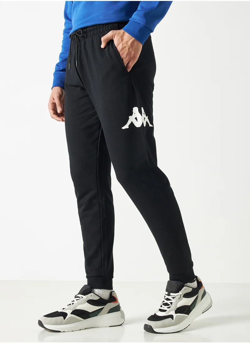 Kappa Kappa Logo Print Joggers with Drawstring Closure and Pockets