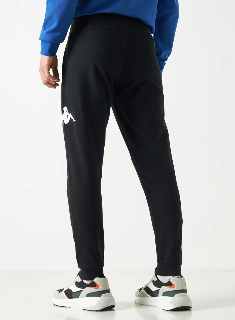 Kappa Kappa Logo Print Joggers with Drawstring Closure and Pockets