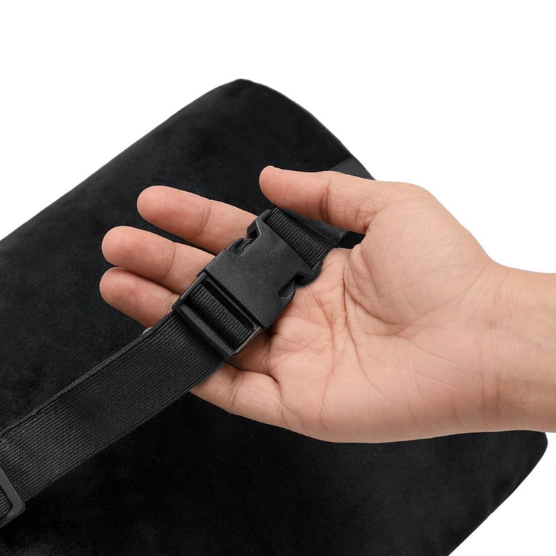 Wakefit وسادة رقبة واكفيت للسيارة | وسادة رقبة سيارة 2 في 1 | وسادة رأس السيارة، وسادة رقبة السيارة من الذاكرة، عادية (أسود - مجموعة من 1) - Image 2