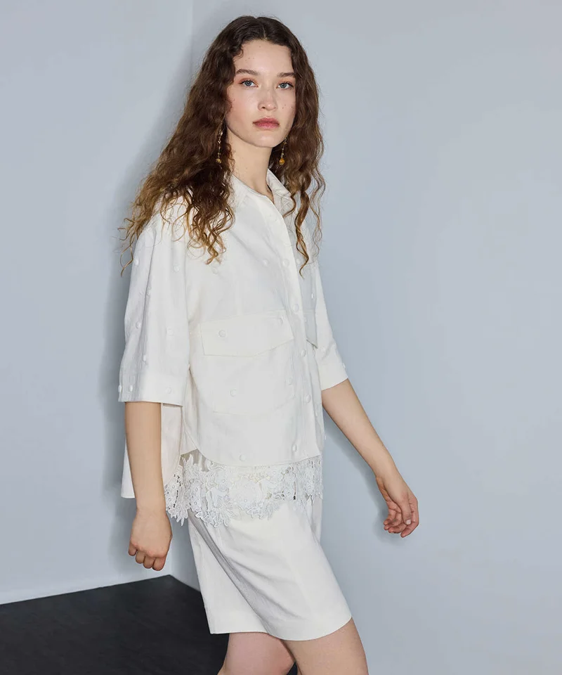ايبيكيول Snap Button Embellished Jacket