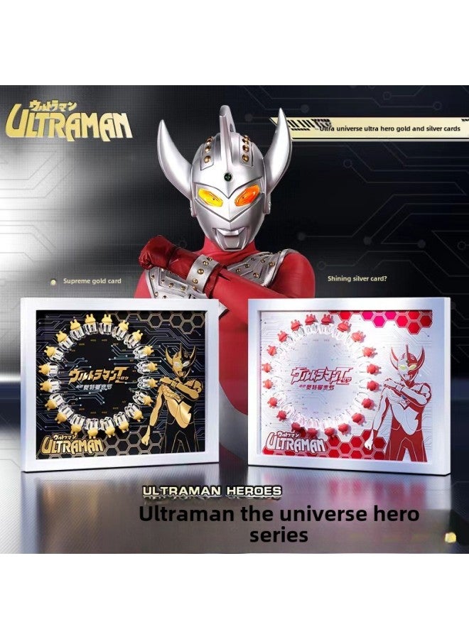 Ultraman Deciduous Teeth Storage Box Teeth Storage Bottle For Boys And Children Storage Box Collection Photo Frame-Specifications: Saiwen-Upgrade Bronzing Process-Wooden Frame - Image 2
