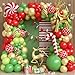 Froova Christmas Balloon Garland Arch Kit 111Pcs Red Green Gold Balloons with Candy Cane Gold Reindeer Foil Balloons for Christmas Winter Holiday Birthday Party New Year Decorations - Image 2