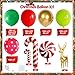 Froova Christmas Balloon Garland Arch Kit 111Pcs Red Green Gold Balloons with Candy Cane Gold Reindeer Foil Balloons for Christmas Winter Holiday Birthday Party New Year Decorations - Image 4
