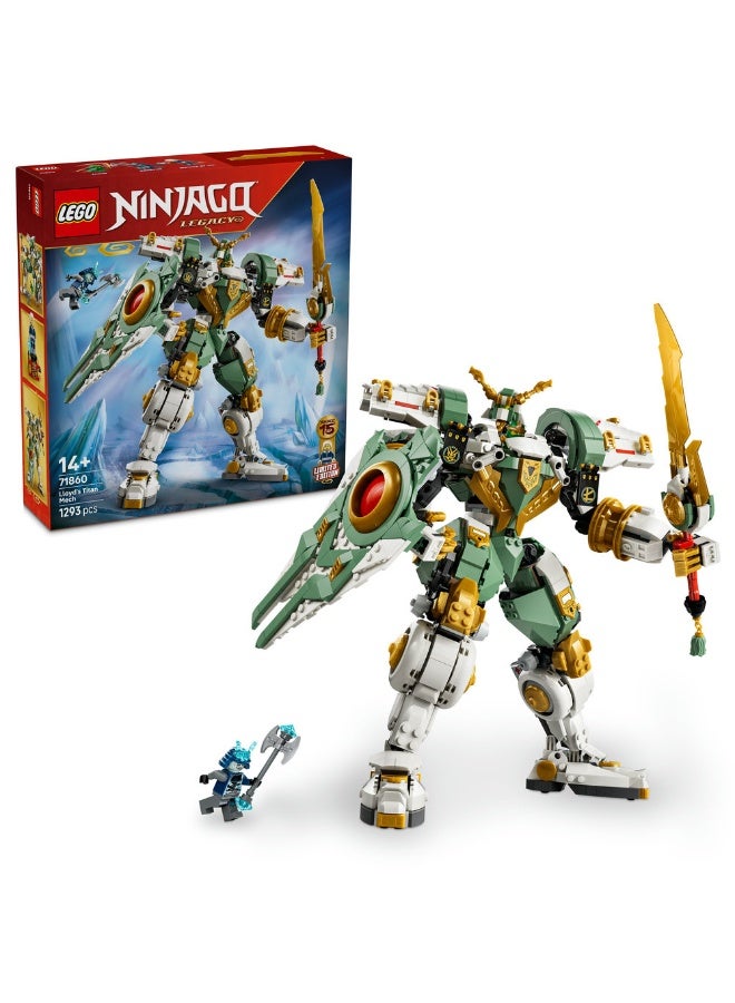LEGO NINJAGO Lloyd’s Titan Mech 15th Anniversary Toy 71860 (Age 14+, 1293 Pieces) - Image 1