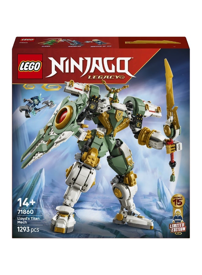 LEGO NINJAGO Lloyd’s Titan Mech 15th Anniversary Toy 71860 (Age 14+, 1293 Pieces) - Image 2
