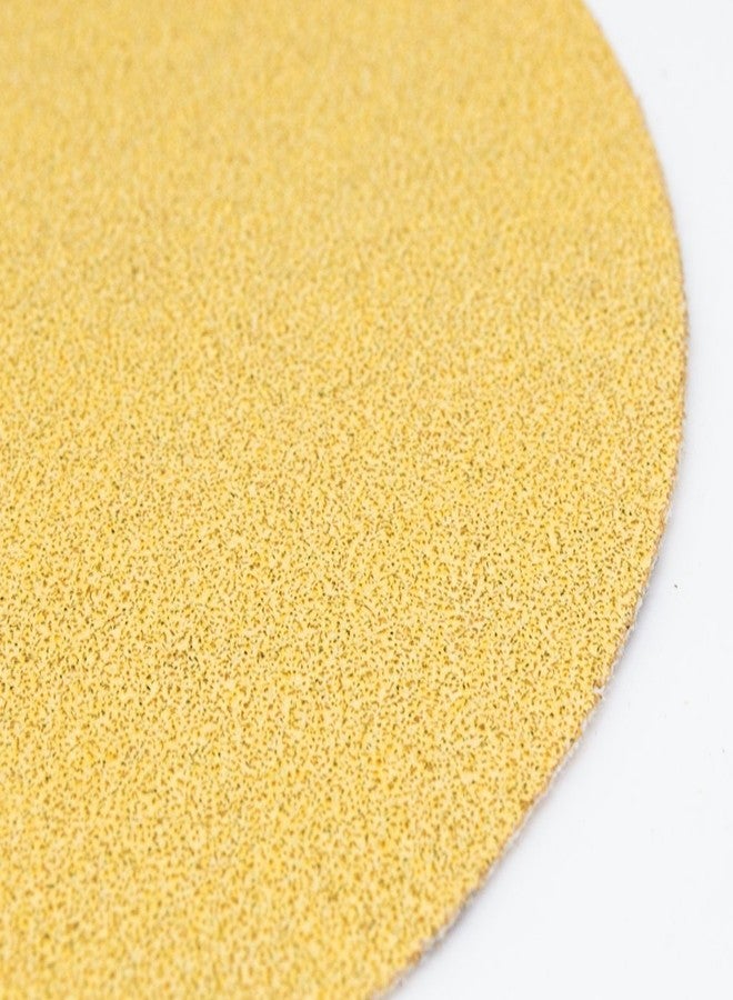 Benchmark Abrasives 6 Inch Sanding Discs Hook and Loop, Aluminum Oxide Stearated Gold No Hole Adhesive Sandpaper for Surface Blending, Automotive - Orbital Sander Sandpaper (50 Discs), 320 Grit - Image 3