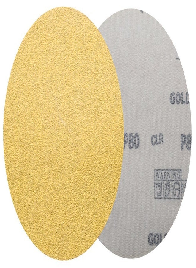 Benchmark Abrasives 6 Inch Sanding Discs Hook and Loop, Aluminum Oxide Stearated Gold No Hole Adhesive Sandpaper for Surface Blending, Automotive - Orbital Sander Sandpaper (50 Discs), 320 Grit - Image 2