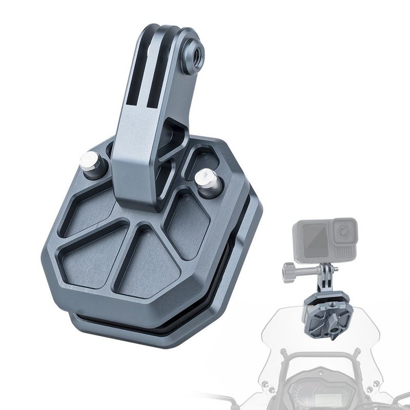 Silvery Windshield Clamp Mount Suitable For DJI Action 6 Series - Image 1
