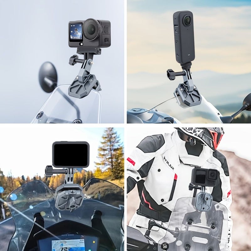 Silvery Windshield Clamp Mount Suitable For DJI Action 6 Series - Image 3