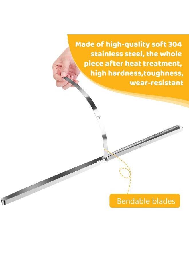 HSLCGF 25 Blades Stainless Long Steel Feeler Gauge, Metric and Imperial Gap Measuring Tool Width and Thickness Feeler Gage Gauge for Spark Plug, Valve Adjustment Tool, 0.038-1mm - Image 3