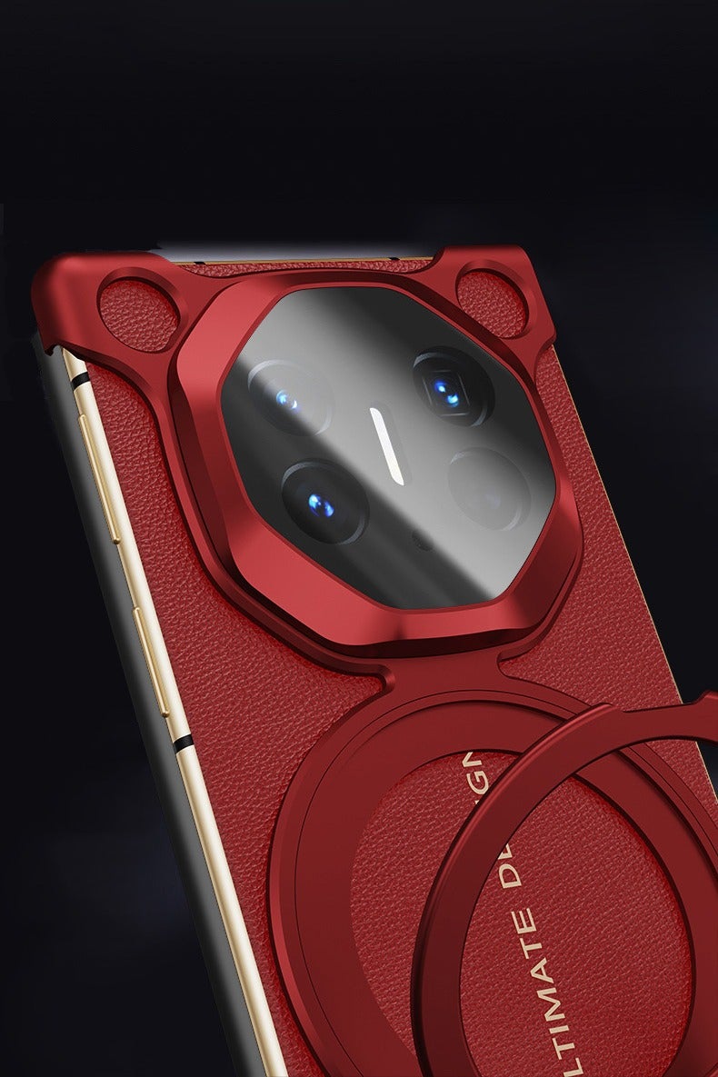 general Compatible with Huawei Mate XT Ultimate Design Bumper Case, with Kickstand 360° Rotatable Magnetic Stand Case, Minimalist Phone Case for Mate XT, Frameless Metal Case - Image 2