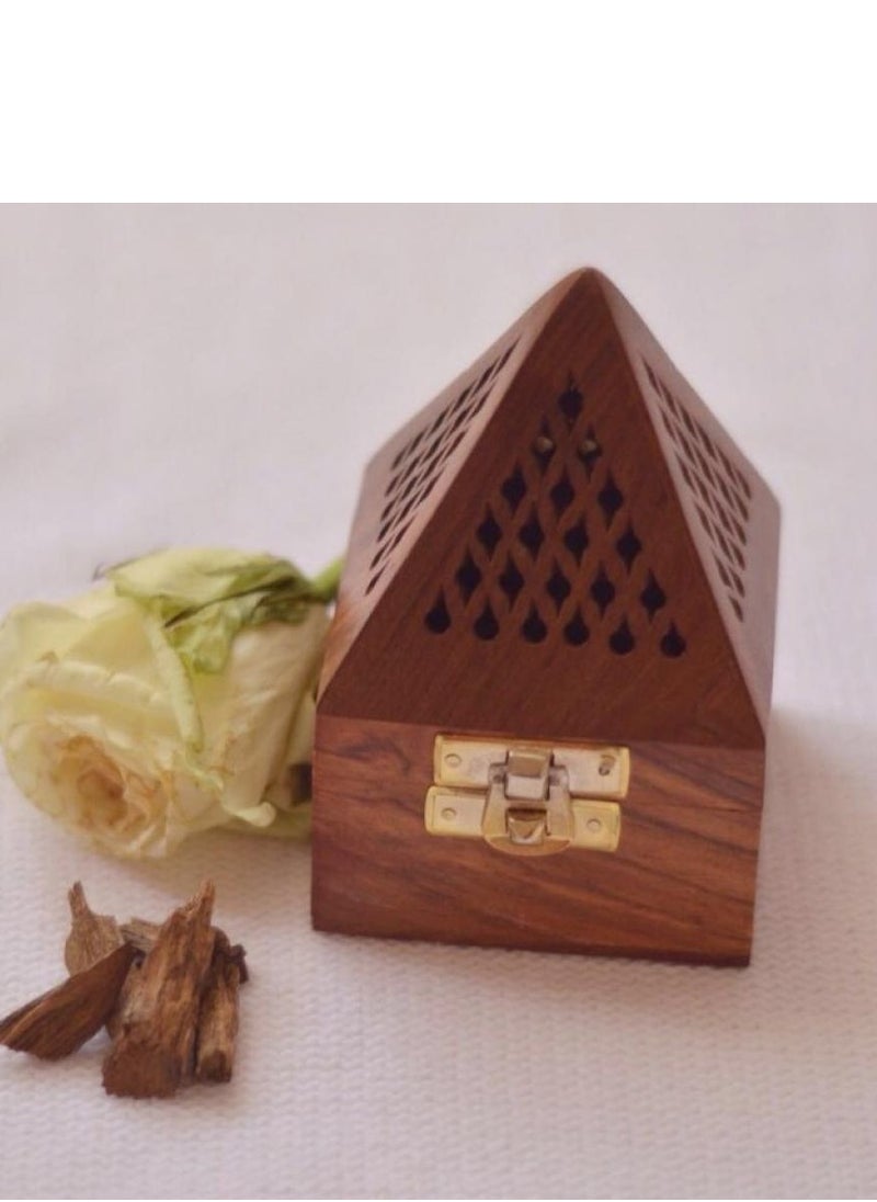 co arma Wooden pyramid shaped incense burner  - Image 2