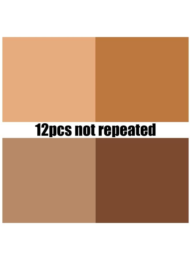 Bluejw 12 Sheets/pack Black And Yellow Solid Color Background Cardboard Account Material Solid Color Kindergarten Children's Handmade Origami Paper Stack Cardboard - Image 3