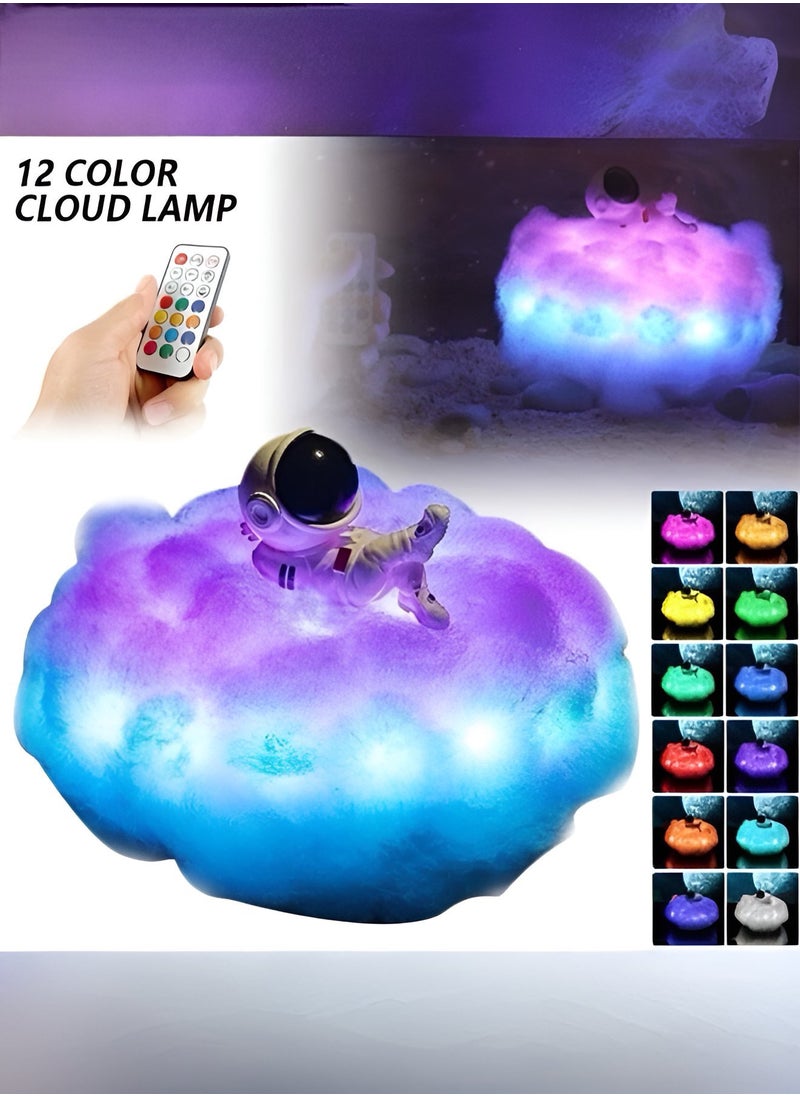 ميدا مصباح رائد الفضاء السحابي بتأثير قوس قزح – إضاءة ليلية LED بتصميم ثلاثي الأبعاد لغرف النوم، هدايا للأطفال والكبار، ديكور عصري  - Image 2