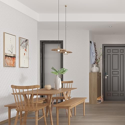 Haimin Fabric Wallpaper Textured Contact Paper (24in X 393in) Grasscloth Wallpaper Peel and Stick Faux Linen Wall Paper Waterproof Vinyl Self Adhesive (White) - Image 3