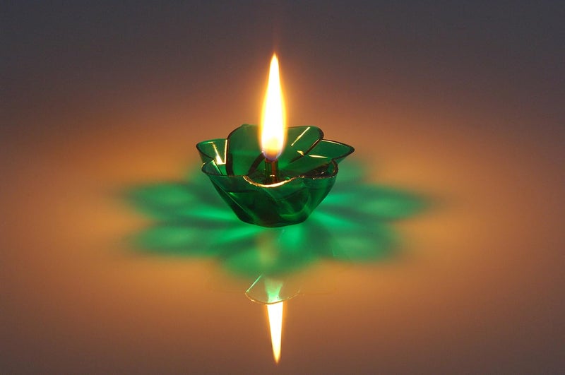 Jalaram Industries Transparent Plastic Diya Standard Size Multicolour 12 Diyas per Pack - Image 3