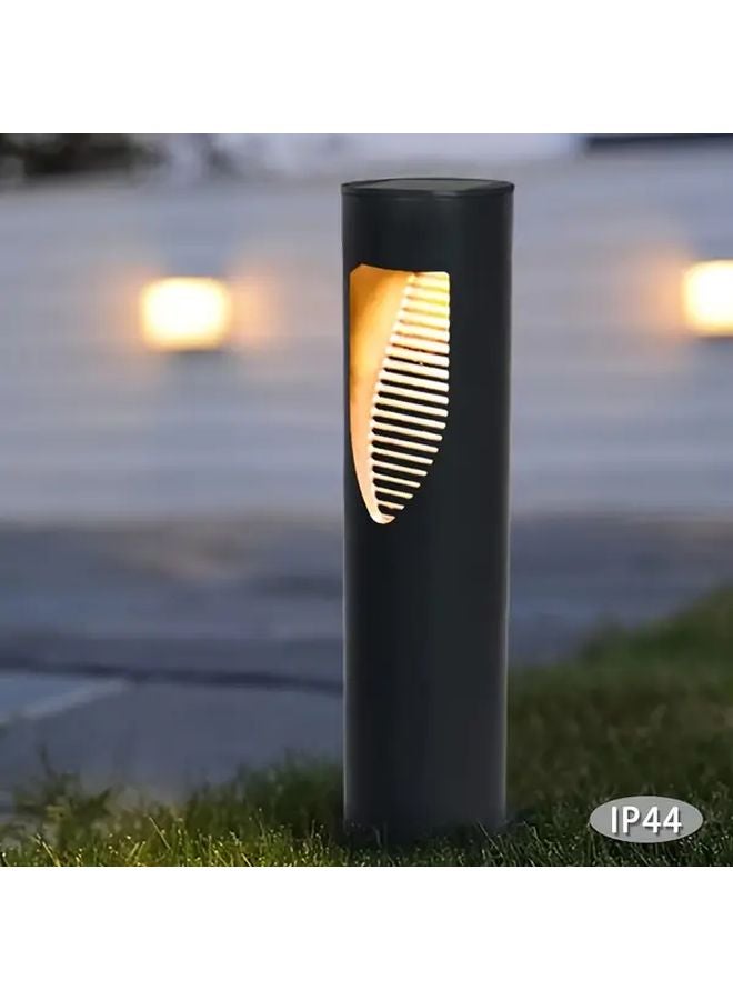 مصباح حديقة شمسي جديد أسطواني مخطط للضوء الدافئ في الهواء الطلق - Image 2
