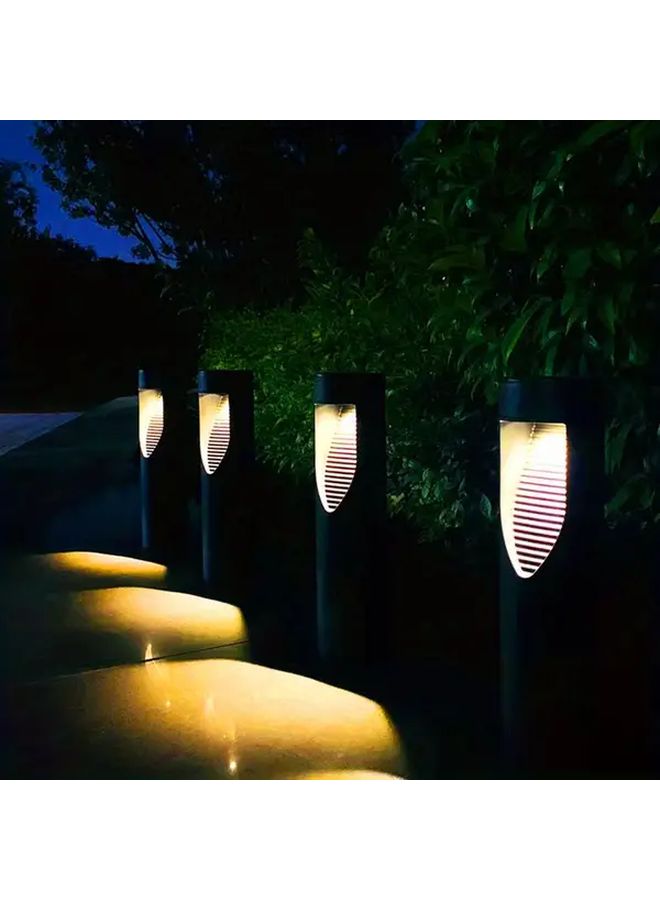 مصباح حديقة شمسي جديد أسطواني مخطط للضوء الدافئ في الهواء الطلق - Image 1