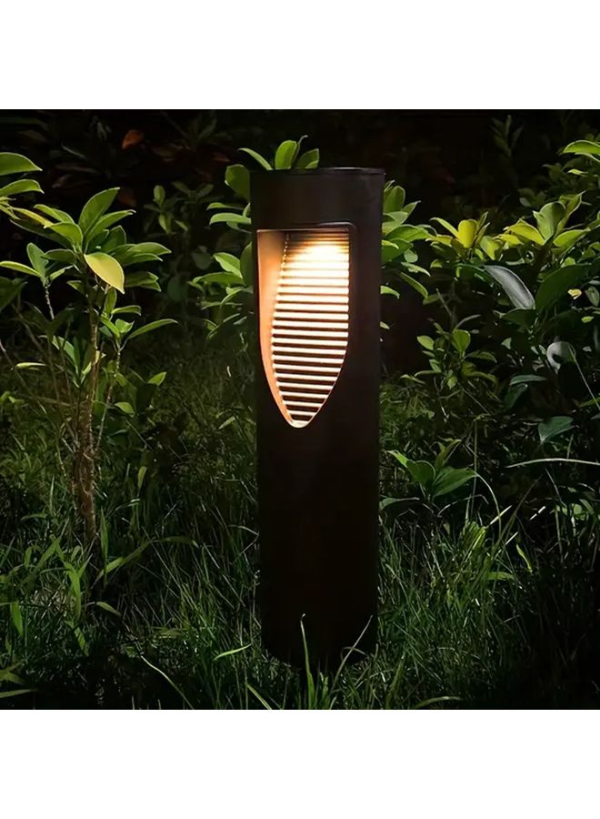 مصباح حديقة شمسي جديد أسطواني مخطط للضوء الدافئ في الهواء الطلق - Image 5