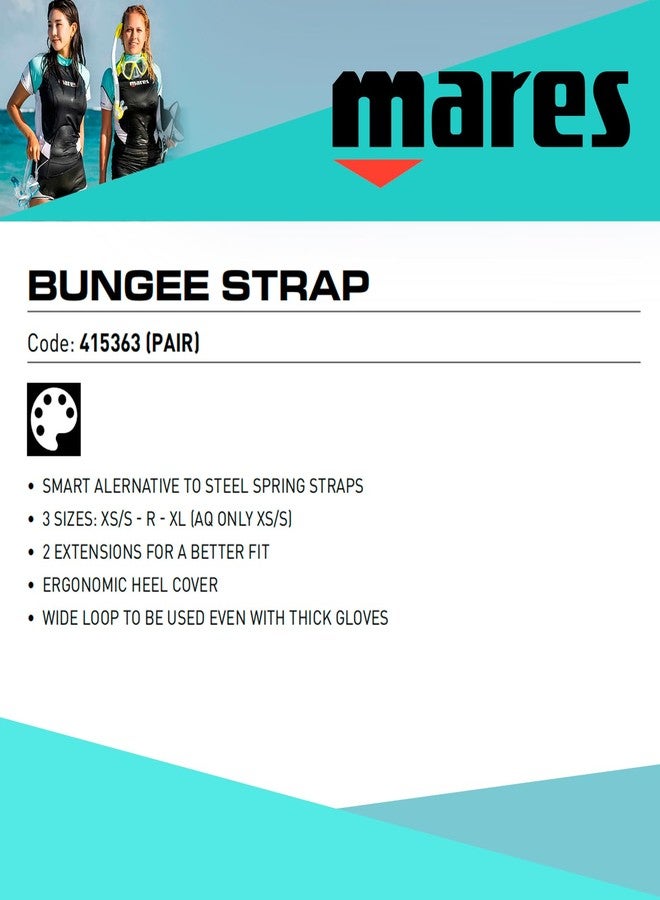 Mares BUNGEE STRAPS Fin Straps Unisex-Adult XS-S Lime - Image 3