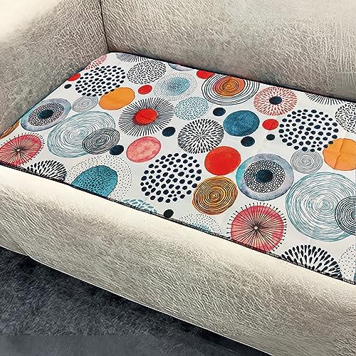 FABANE Polycotton Printed Sofa Seat Cover For 3 Seater With Heavy Antiskid Backing&Easily Machine Washable Sofa Seat Runner For Couch Or Home Living Area (22 X 68 Inches) Gssr003 - Image 1
