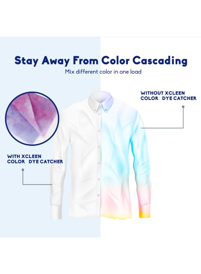 50 PCS Color Catcher Sheets for Laundry, Color Keeper Sheets, Dye Absorber to Maintain Clothes Original Colors - Image 3