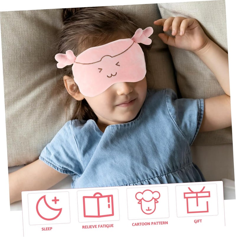 Boy Girl Cartoon Neck Pillow Set with Eye Mask Travel U-Shaped Memory Foam Neck Cushion for Comfort Lightweight and Washable for Sleeping Car Airplane - Image 3