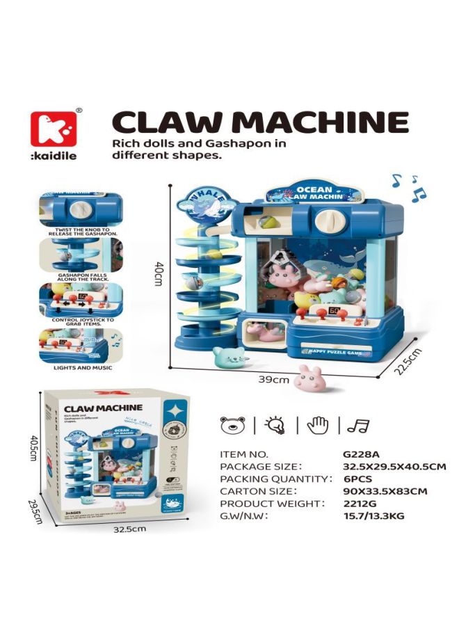 Oversized Children's Doll Holding Machine Clip Doll Machine Household Coin-operated Egg Twisting Machine Toy Little Boy Birthday Gift-Specifications:Rose Red Oversized Dual-mode Doll Machine - Image 1